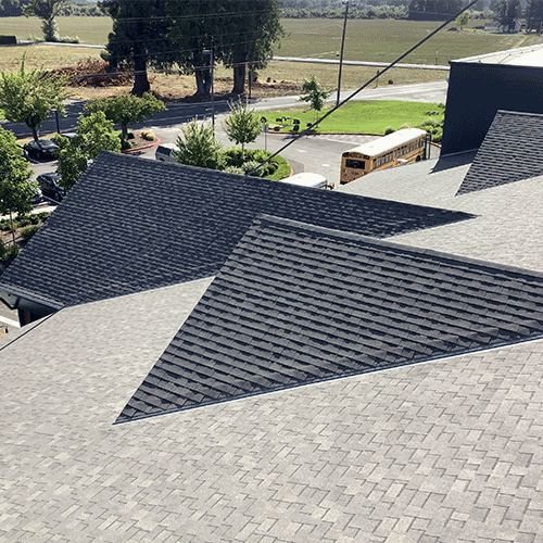 after photos of school roof repair